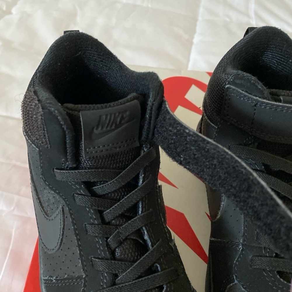 Boy Nike All-Black High-Top Sneakers Size 1Y